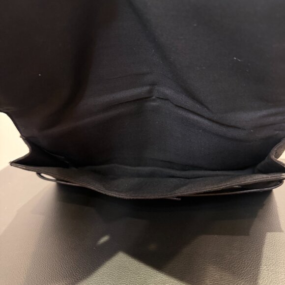 Marc Jacobs Black Faux Suede Envelope Clutch Purse - Picture 4 of 4